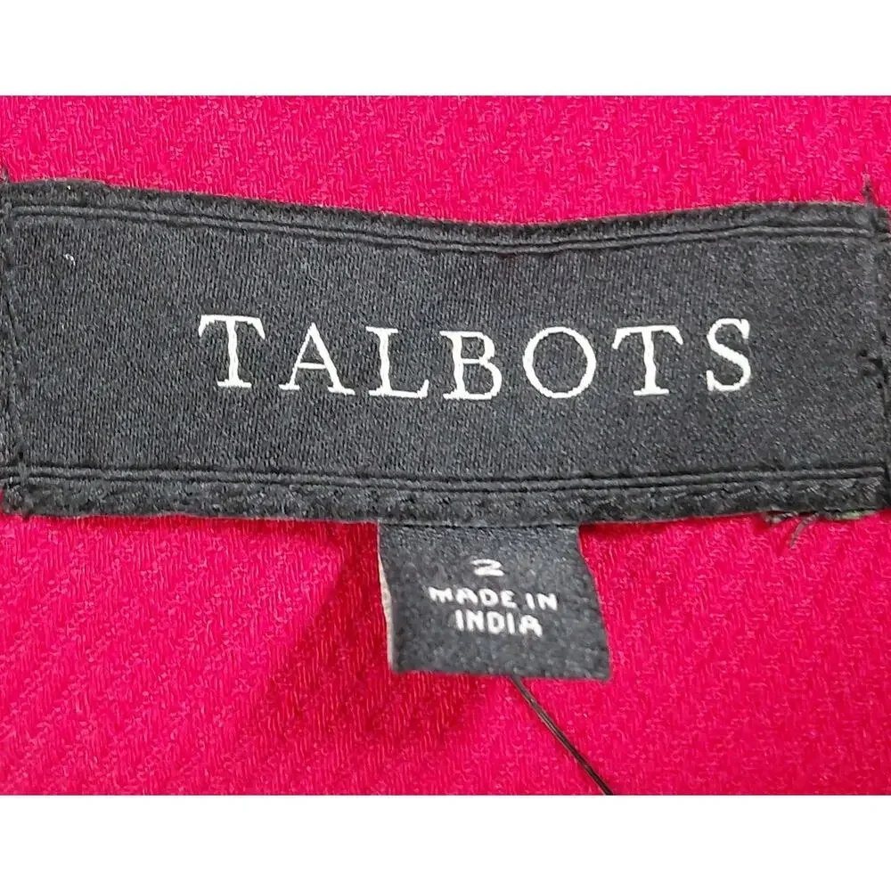 NWT Talbots Pink Pencil Knee Length Lined Skirt Women Size 2